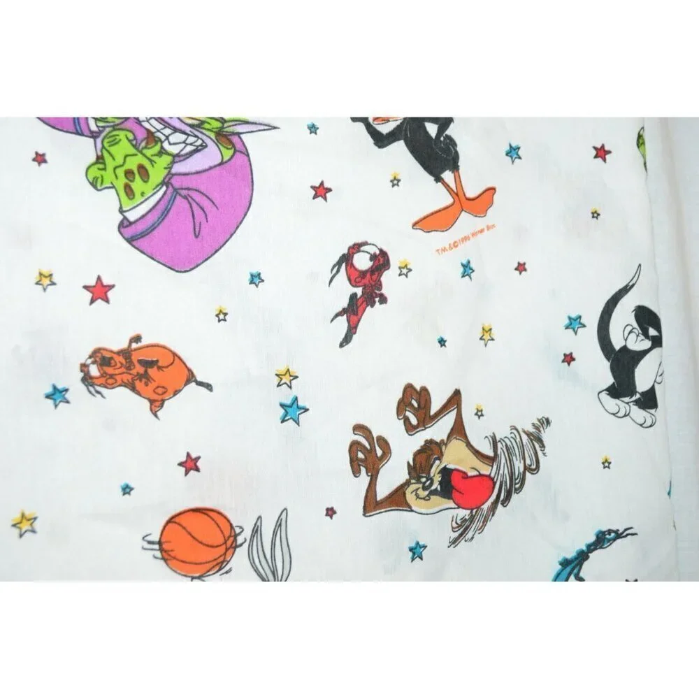 1996 Space Jam Looney Tunes Tune Squad Bugs Bunny Standard Twin Flat Sheet